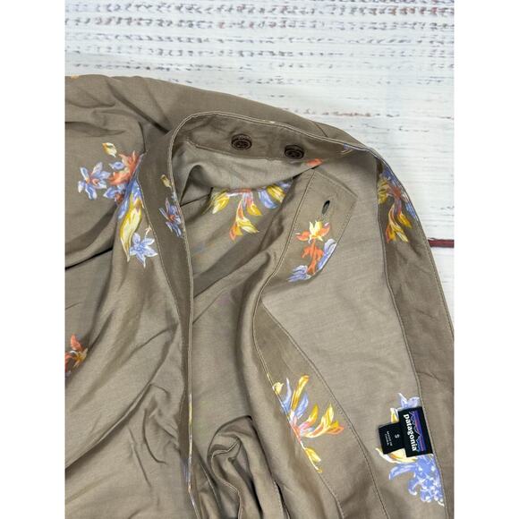 Patagonia Skirt Women's Size S Wrap Skirt Beige Floral Casual Lightweight - Picture 4 of 5